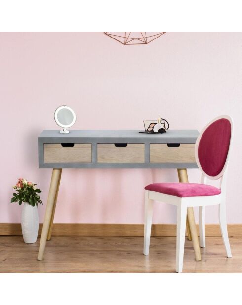 Skandinavische Konsole mit 3 Schubladen Tatum Grey - 100x34x77 cm