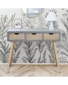 Skandinavische Konsole mit 3 Schubladen Tatum Grey - 100x34x77 cm