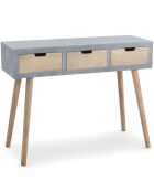 Skandinavische Konsole mit 3 Schubladen Tatum Grey - 100x34x77 cm