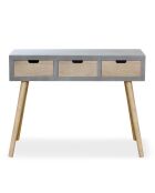 Skandinavische Konsole mit 3 Schubladen Tatum Grey - 100x34x77 cm