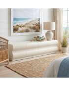 Porta TV Mezade crema con 8 cassetti arrotondati - 180x41x40,5 cm