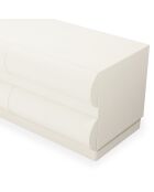 Porta TV Mezade crema con 8 cassetti arrotondati - 180x41x40,5 cm