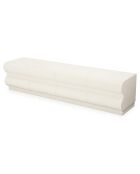 Porta TV Mezade crema con 8 cassetti arrotondati - 180x41x40,5 cm