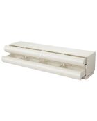 Porta TV Mezade crema con 8 cassetti arrotondati - 180x41x40,5 cm