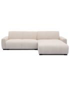 Sofá esquinero moderno de pana color crema Wallis - 288x161x74 cm