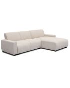 Sofá esquinero moderno de pana color crema Wallis - 288x161x74 cm