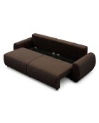 Traviata 3-Sitzer-Schlafsofa aus braunem Kord - 251x90x86 cm