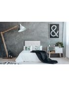 Luxor weißes Kopfteil - 90x8x120 cm