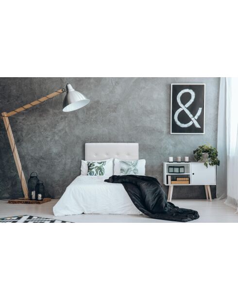 Luxor weißes Kopfteil - 90x8x120 cm