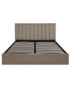 Bett Dream Truck + Boxspringbett aus taupefarbenem Samt - 189x217x112 cm