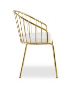 2 Eventille stoelen/fauteuils in wit kunstleer - 47x55,5x77,5 cm