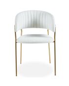 4 Tabata-Stühle, cremefarbener Boucle-Stoff, 53,5 x 52,5 x 79 cm