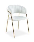 4 Tabata-Stühle, cremefarbener Boucle-Stoff, 53,5 x 52,5 x 79 cm