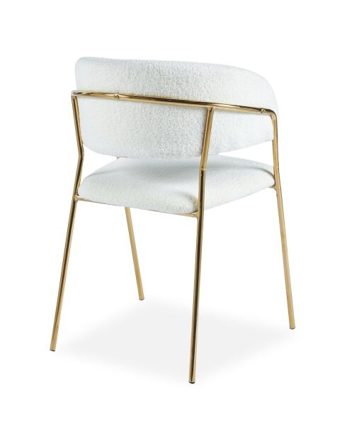 4 Tabata-Stühle, cremefarbener Boucle-Stoff, 53,5 x 52,5 x 79 cm