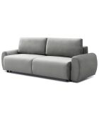 Traviata 3-Sitzer-Schlafsofa aus grauem Samt - 251x90x86 cm