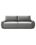 Traviata 3-Sitzer-Schlafsofa aus grauem Samt - 251x90x86 cm
