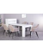 Consolle allungabile con contenitore Fontano effetto marmo bianco - 95x40x120 cm