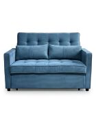 Komaria blauwe 2-zits corduroy slaapbank - 133x94x87 cm