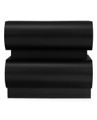 Nachttisch mit 2 abgerundeten Schubladen schwarz Mezade - 45x35x40 cm