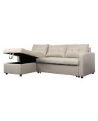 Beigefarbenes Ecksofa aus Stoff Toledo, 221 x 146 x 85 cm