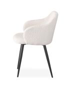 2 Paoline-Stühle aus cremefarbenem Boucle-Stoff, 53,5 x 57 x 79,5 cm