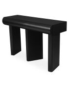 Consolle di design a 2 cassetti con gambe inclinate nera mezade - 121x38x75 cm