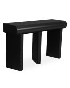 Consolle di design a 2 cassetti con gambe inclinate nera mezade - 121x38x75 cm