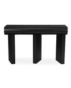 Consolle di design a 2 cassetti con gambe inclinate nera mezade - 121x38x75 cm