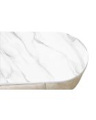 Coiffeuse paloma 1 tiroir velours beige - 120x43x75 cm