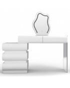 Coiffeuse extensible Mezade blanche - 101x41x76 cm