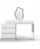 Coiffeuse extensible Mezade blanche - 101x41x76 cm