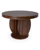 Icaros ausziehbarer ovaler Tisch mit Designbeinen aus Nussbaumholz - 110x100x76 cm