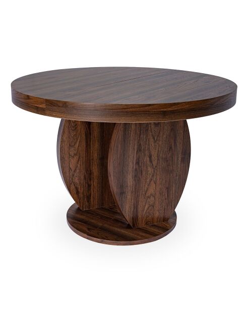 Icaros ausziehbarer ovaler Tisch mit Designbeinen aus Nussbaumholz - 110x100x76 cm