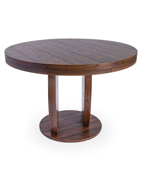 Icaros ausziehbarer ovaler Tisch mit Designbeinen aus Nussbaumholz - 110x100x76 cm