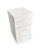 Coiffeuse compacte avec miroir led tiroir et pouf intégré germina blanche - 48x50x80 cm