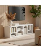 Buffet bas navalor design arches style troglodyte blanc - 160x40x50 cm