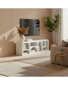 Buffet bas navalor design arches style troglodyte blanc - 160x40x50 cm