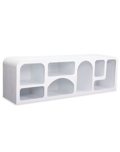 Buffet bas navalor design arches style troglodyte blanc - 160x40x50 cm