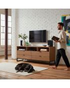 Mueble de TV Panara de madera de acacia - 150x40x65 cm