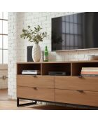 Mueble de TV Panara de madera de acacia - 150x40x65 cm