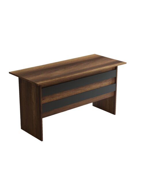 Busymo zeitgenössischer Schreibtisch aus dunkler Eiche und Grau - 140x60x73 8 cm