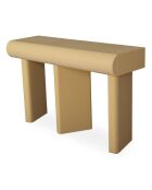 Consolle di design a 2 cassetti con gambe inclinate Mezade beige - 121x38x75 cm