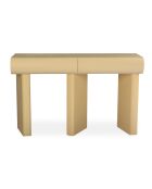 Consolle di design a 2 cassetti con gambe inclinate Mezade beige - 121x38x75 cm