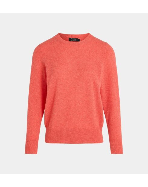 Pullover dritto Zabri in cashmere color corallo