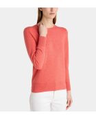 Pullover dritto Zabri in cashmere color corallo