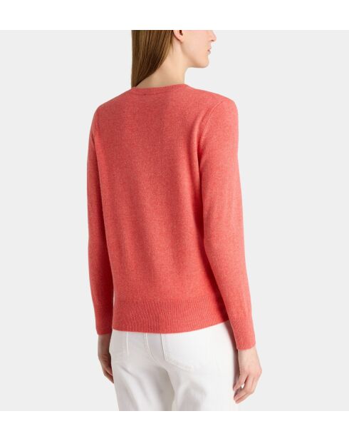 Pullover dritto Zabri in cashmere color corallo