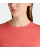 Pullover dritto Zabri in cashmere color corallo