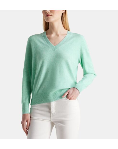 Jersey de cachemir Zocon verde pastel