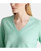 Jersey de cachemir Zocon verde pastel
