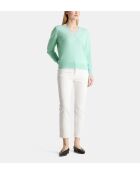 Jersey de cachemir Zocon verde pastel